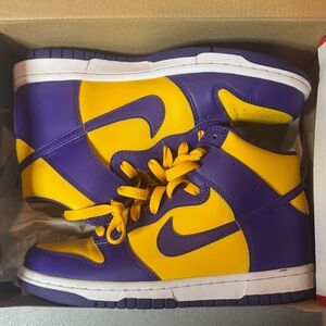 Nike Purple and Yellow Women's Sneakers